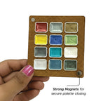 Metallic Watercolors Compact Palette | 12 Shades