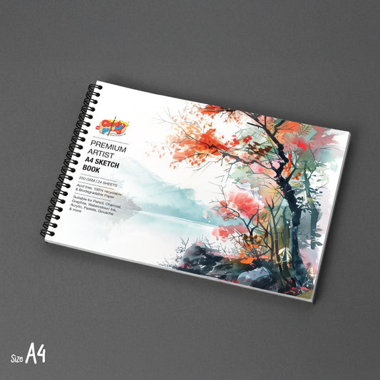 Artist Sketch Book – A4 Landscape | 250 GSM Premium Paper | Tree