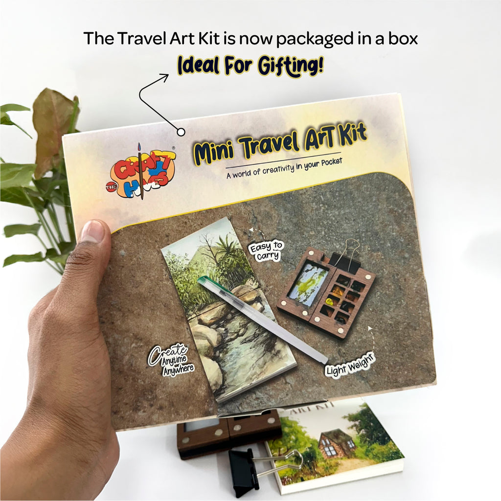 The Crafthives Mini Travel Art Kit (Free Watercolor Stretch book) - The Crafthives