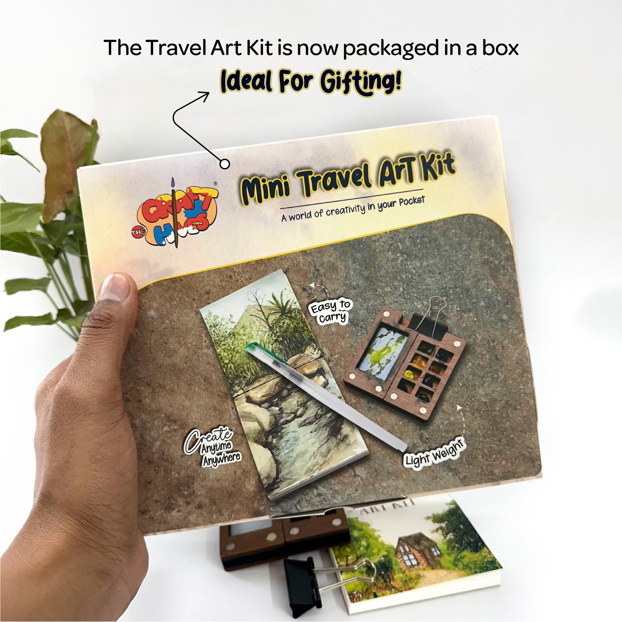 The Crafthives Mini Travel Art Kit (Free Watercolor Stretch book) - The Crafthives