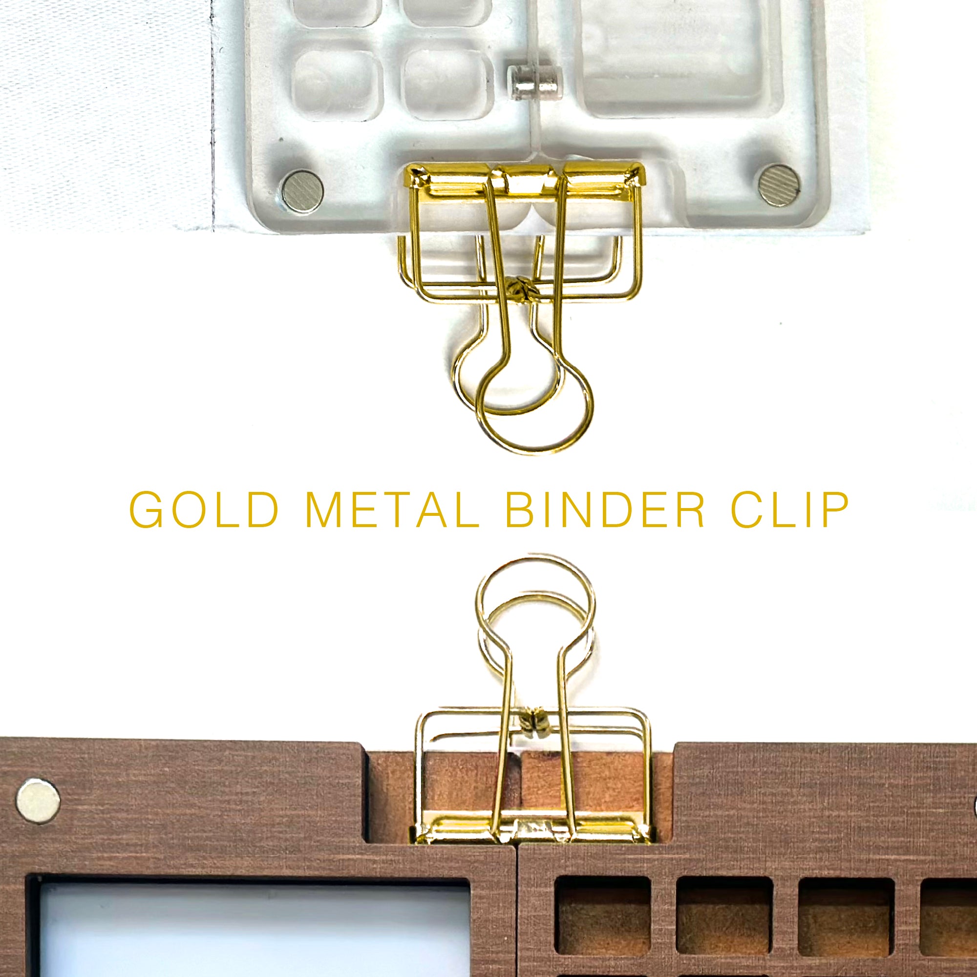 Golden Hollow Out Long Tail Wire Binder Clip-Set of 3