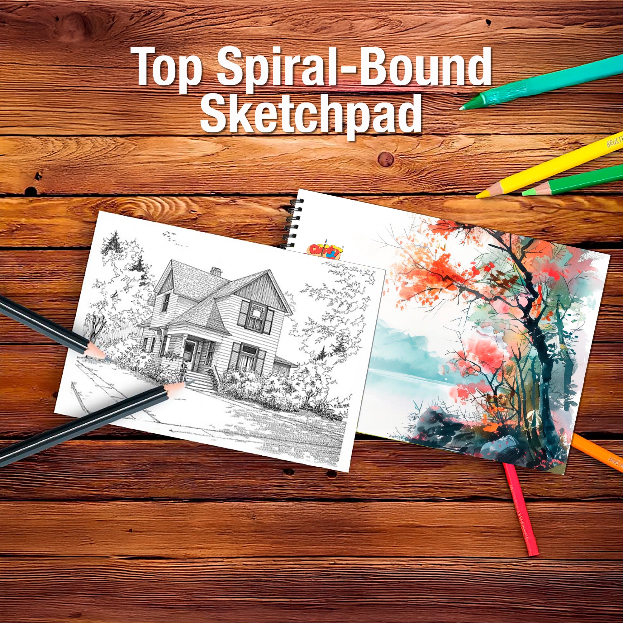 Artist Sketch Book – A4 Landscape | 250 GSM Premium Paper | Tree