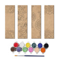 Floral Wooden Bookmark Set – Pack of 4 with Paint Sets