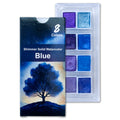 The Crafthives Shimmer Watercolor Set – Blue & Purple Magic (8 Pearlescent Metallic Shades)