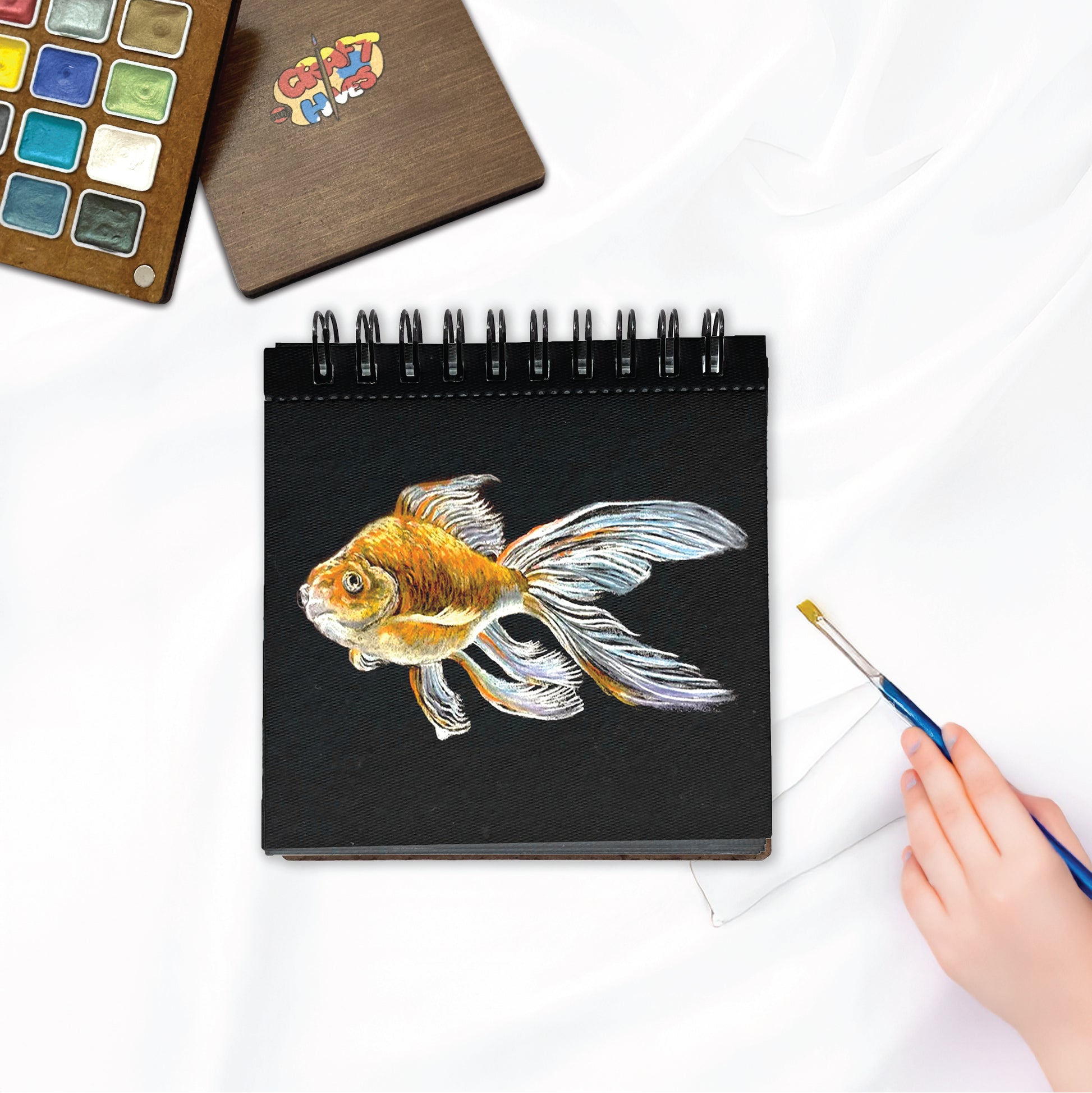 Artist Mini Travel Sketch Book – Black Page (Van Gogh Theme) - The Crafthives