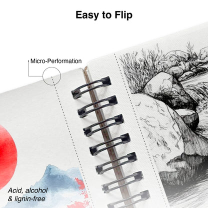 Artist Mini Sketch Book Van Gogh Theme Set of 4 | Wooden Cover