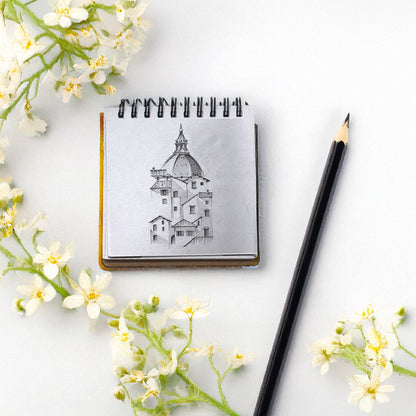 Artist Mini Sketch Book Van Gogh Theme Set of 4 | Wooden Cover