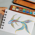 The Crafthives Metallic Watercolor 12 Shades with Brush - The Crafthives