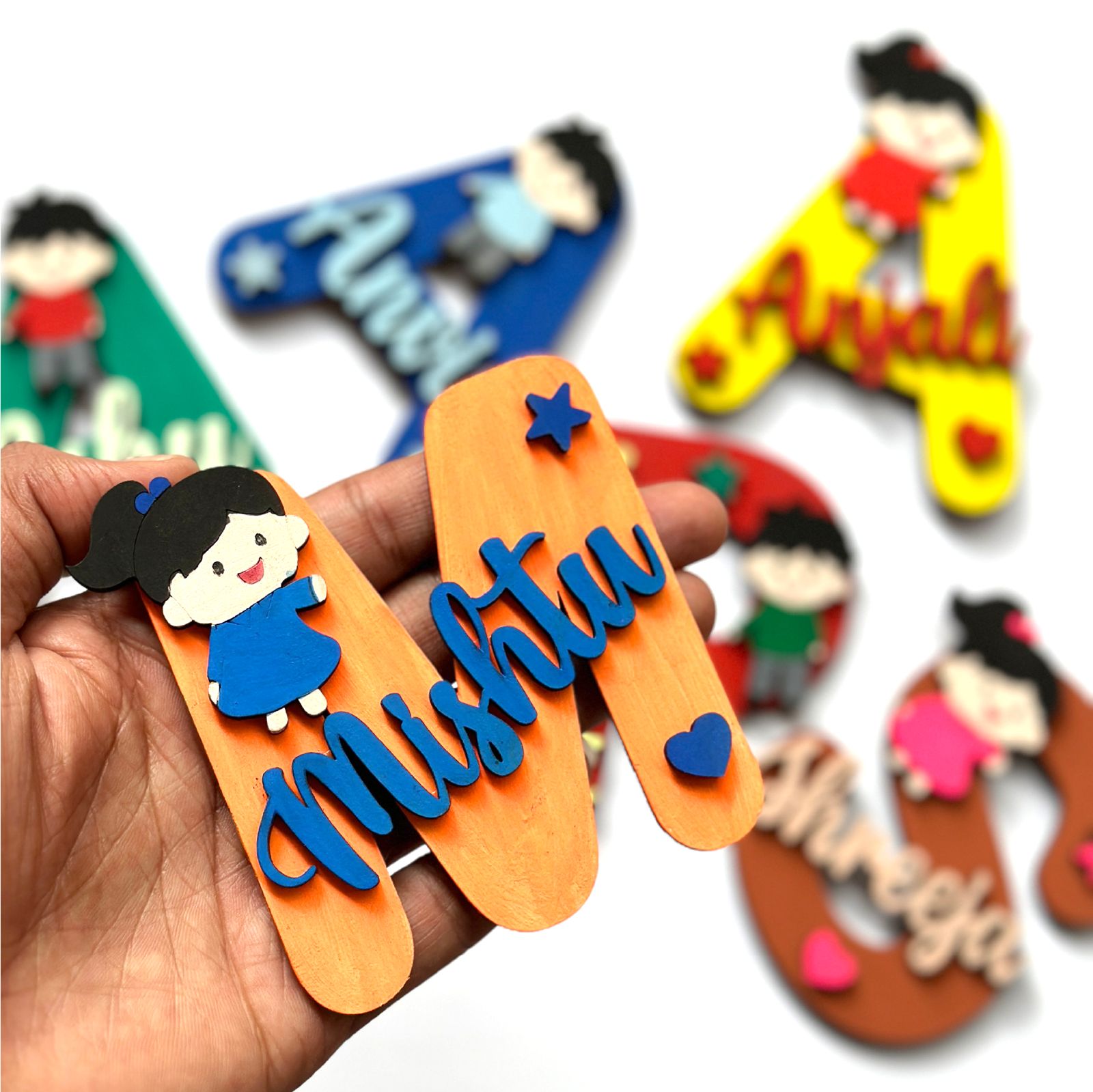 Personalised Monogram Fridge Magnets -Boys & Girl Theme - The Crafthives