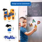 Personalised Monogram Fridge Magnets -Boys & Girl Theme - The Crafthives