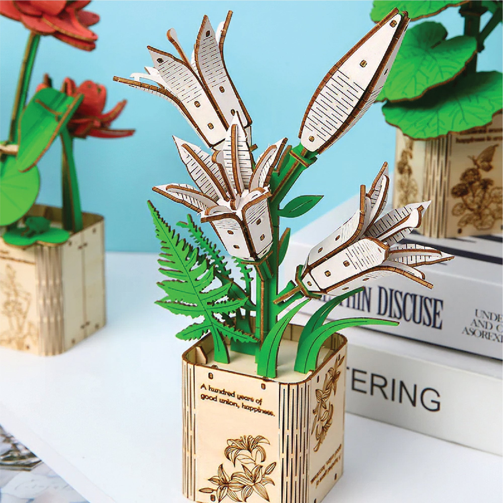 DIY Wooden Flower 3D Wooden Puzzle : Lilly