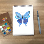 The Crafthives Metallic Watercolors Compact Art Kit | 12 Shades Watercolor with Brush