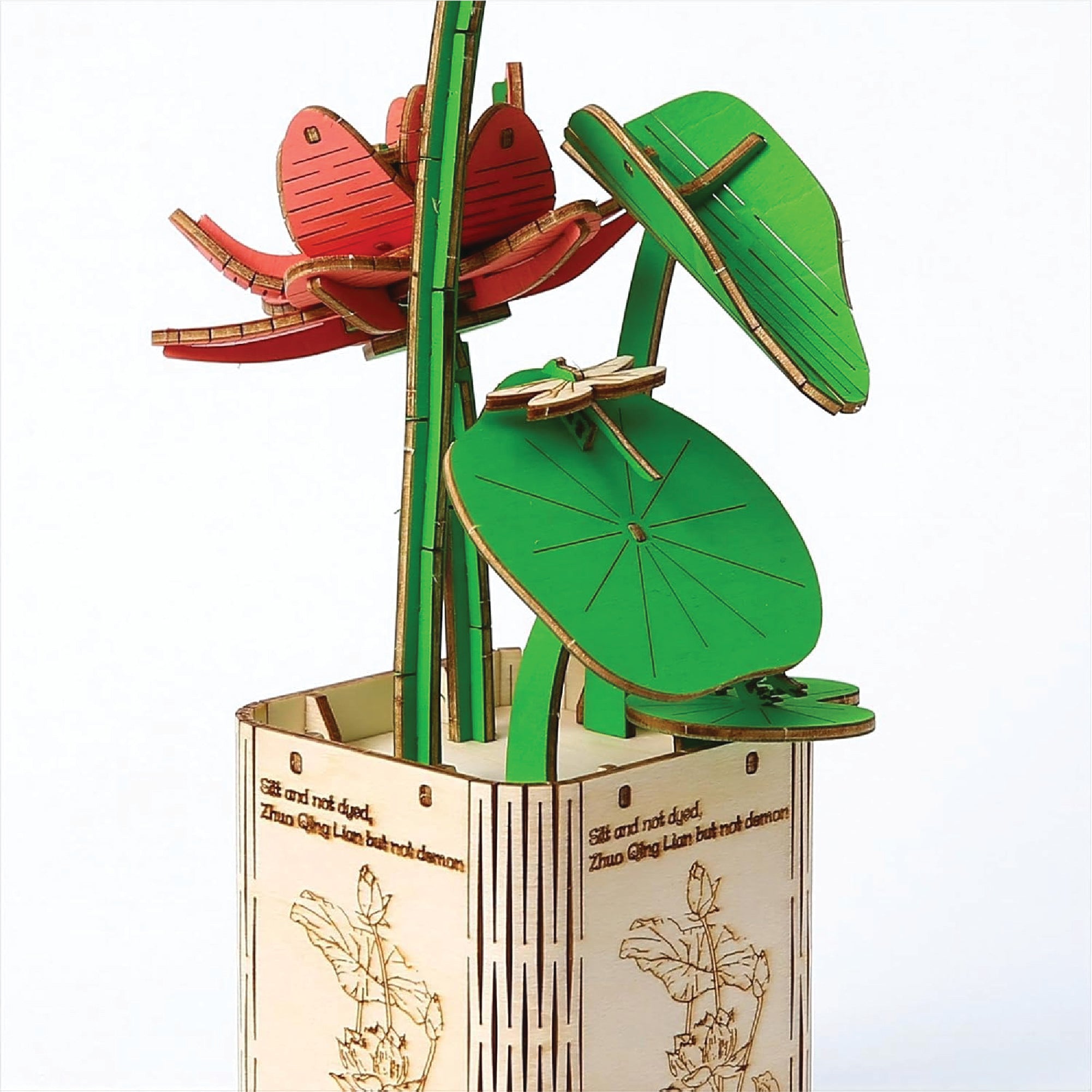 DIY Wooden Flower 3D Wooden Puzzle : Lotus