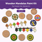 Mandala Tea Coasters Art and Craft Kit 6+ Years- Beginner - The Crafthives
