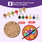 Mandala Tea Coasters Art and Craft Kit 6+ Years- Beginner - The Crafthives