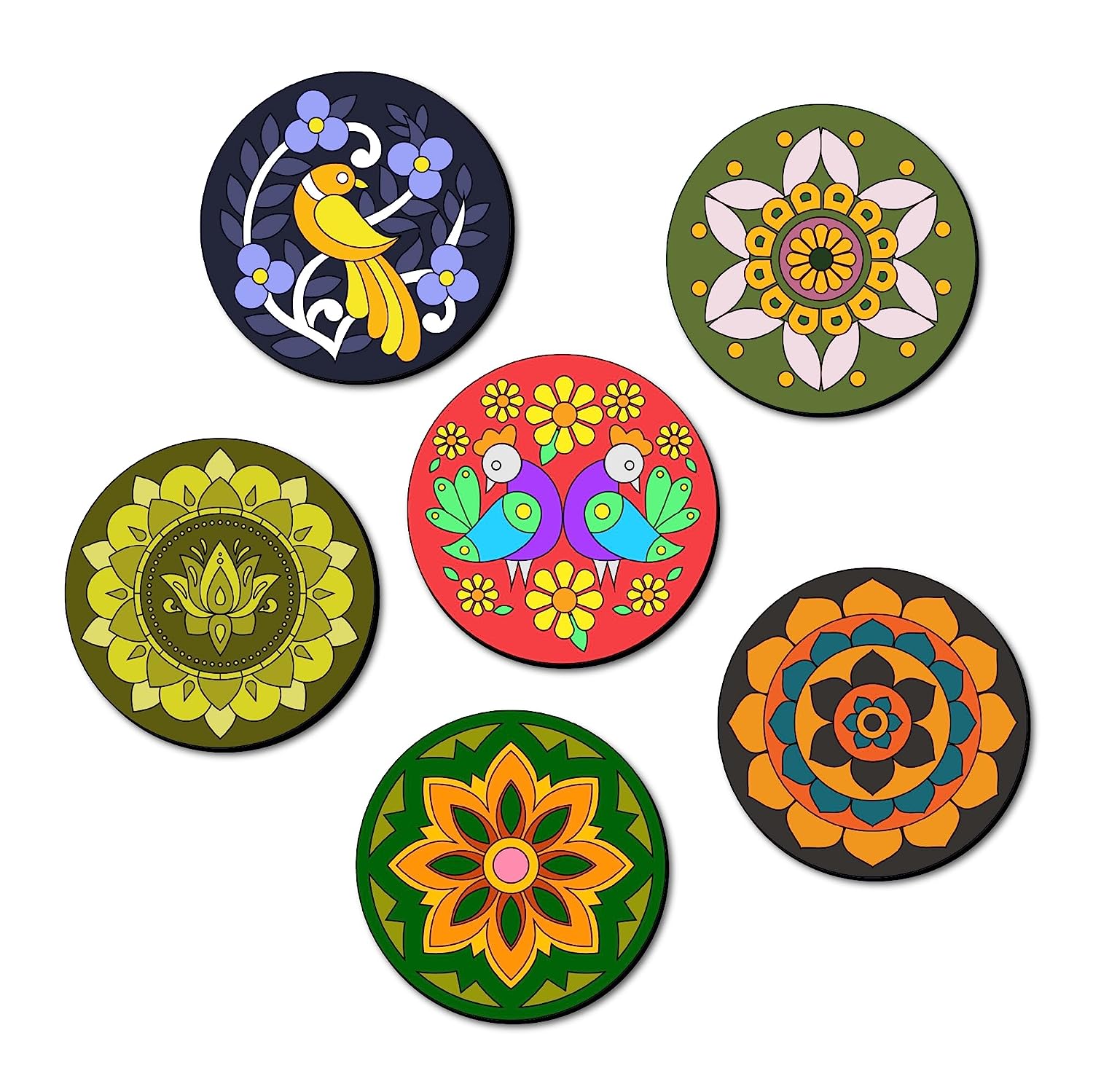 Mandala Tea Coasters Art and Craft Kit 6+ Years- Beginner - The Crafthives