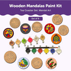 Mandala Tea Coasters Art and Craft Kit for 6+ Years- Beginner - The Crafthives