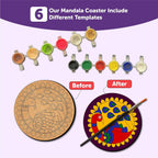 Mandala Tea Coasters Art and Craft Kit for 6+ Years- Beginner - The Crafthives
