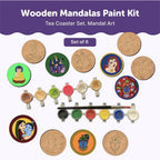 Mandala Tea Coasters Art and Craft Kit 6+ Years- Beginner - The Crafthives
