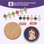 Mandala Tea Coasters Art and Craft Kit 6+ Years- Beginner - The Crafthives