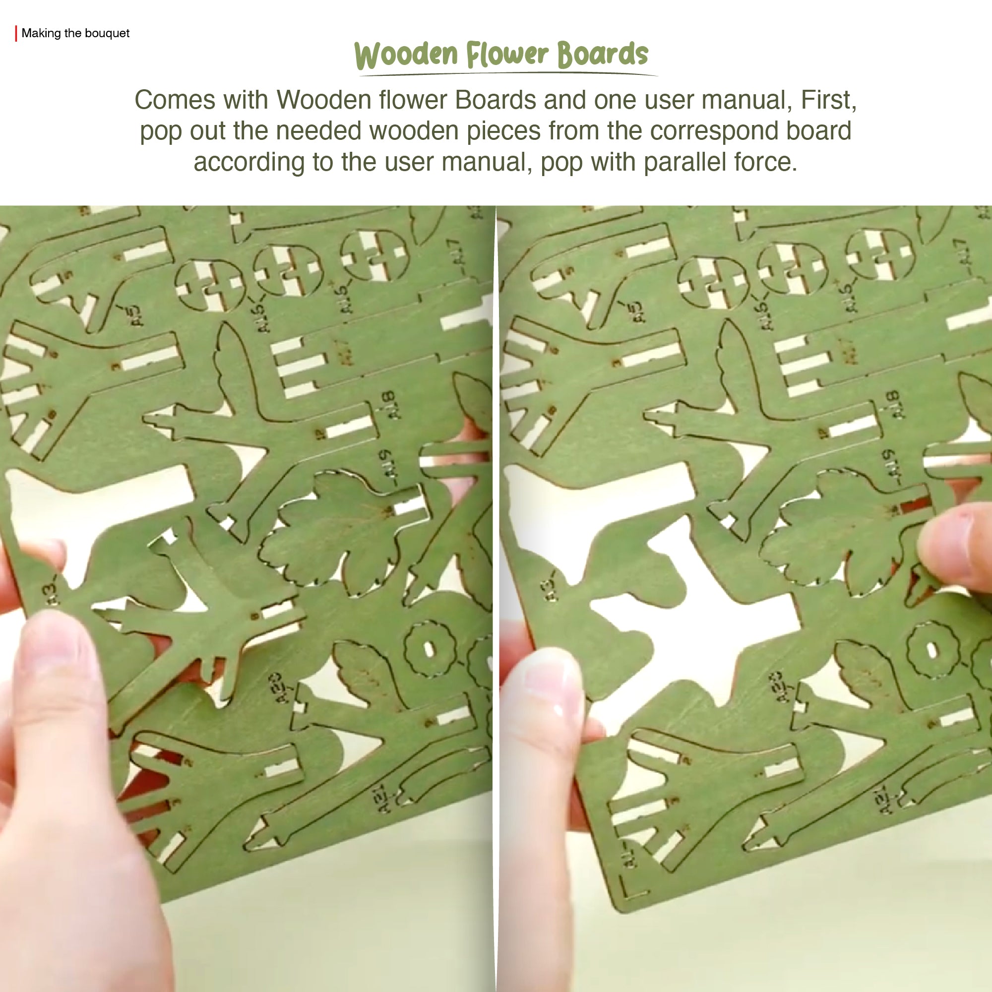 DIY Wooden Flower Bouquet 3D Wooden Puzzle