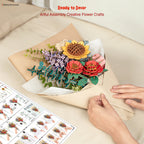 DIY Wooden Flower Bouquet 3D Wooden Puzzle