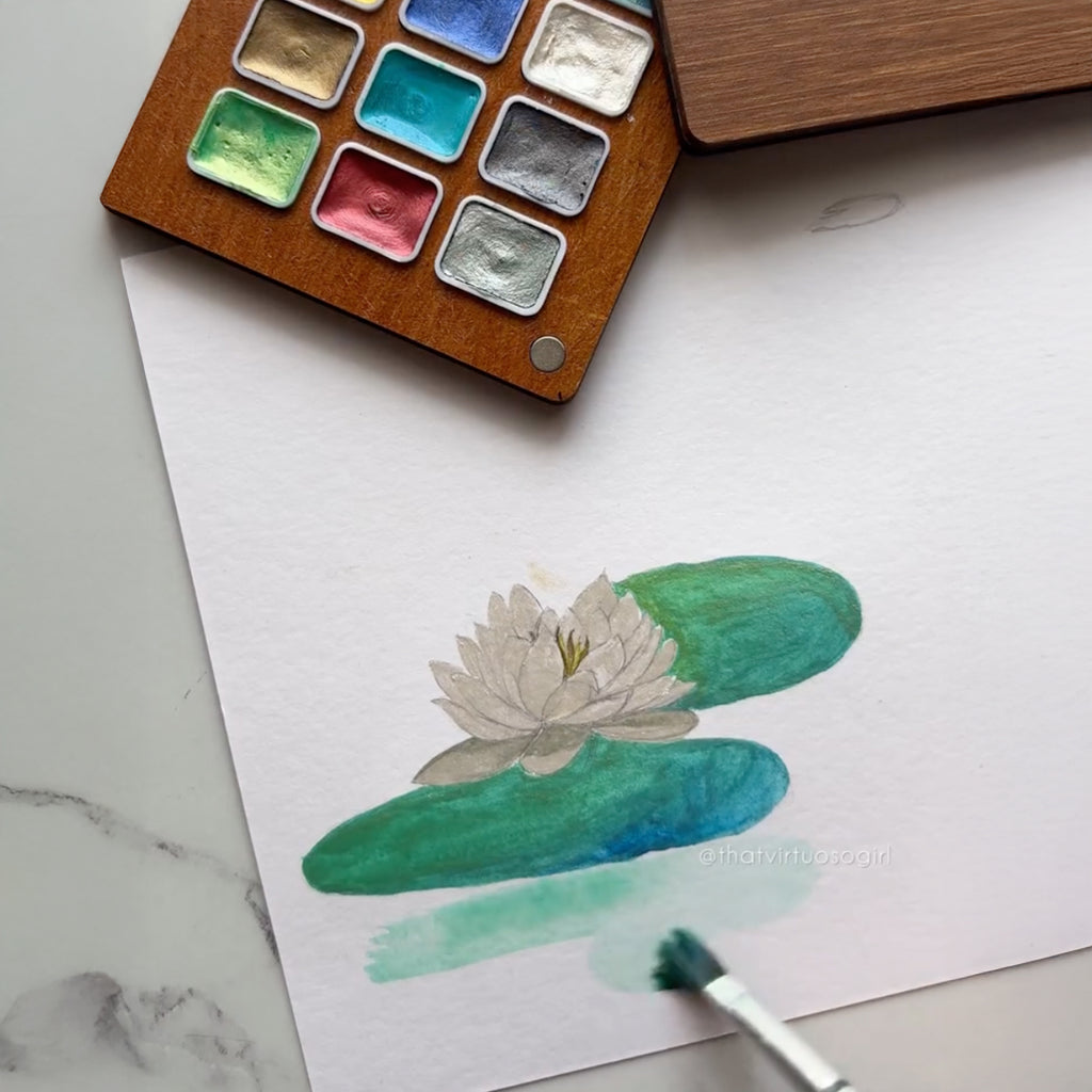 The Crafthives Metallic Watercolours Portable Palette | 12 Shades - The Crafthives