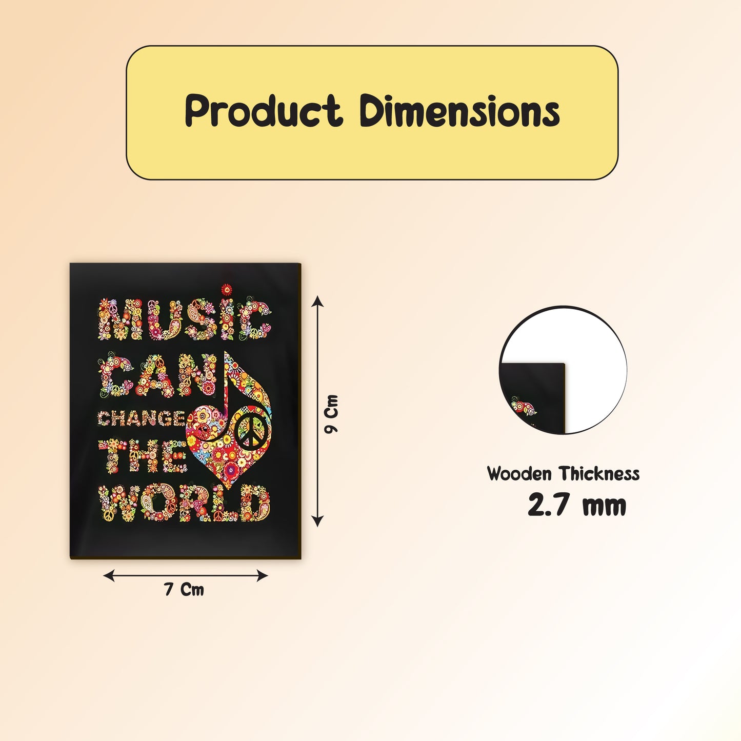 Inspirational Quote Wooden Fridge Magnets – Set of 6