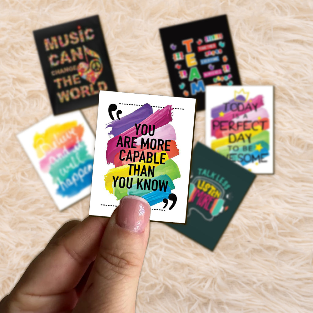 Inspirational Quote Wooden Fridge Magnets – Set of 6