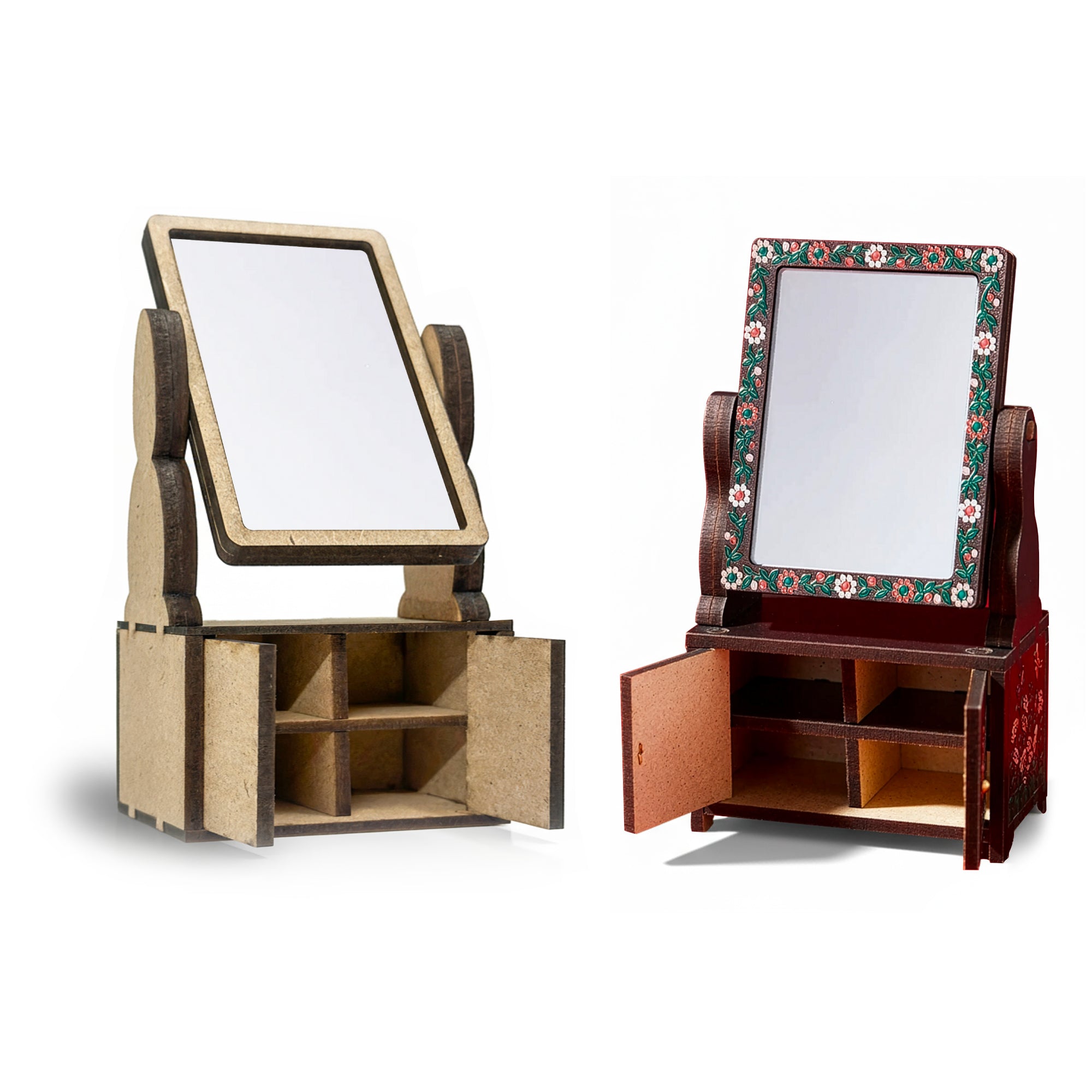 DIY Mini Wooden Vintage Mirror Kit – DIY Retro Home Décor Craft Set