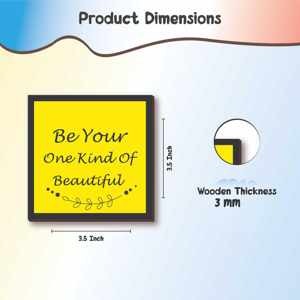 Positive Quotes Collection Motivational Fridge Magnet Set – Pack of 6