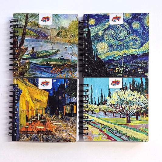 Artist Watercolor Sketch Book Van Gogh Theme Set of 4