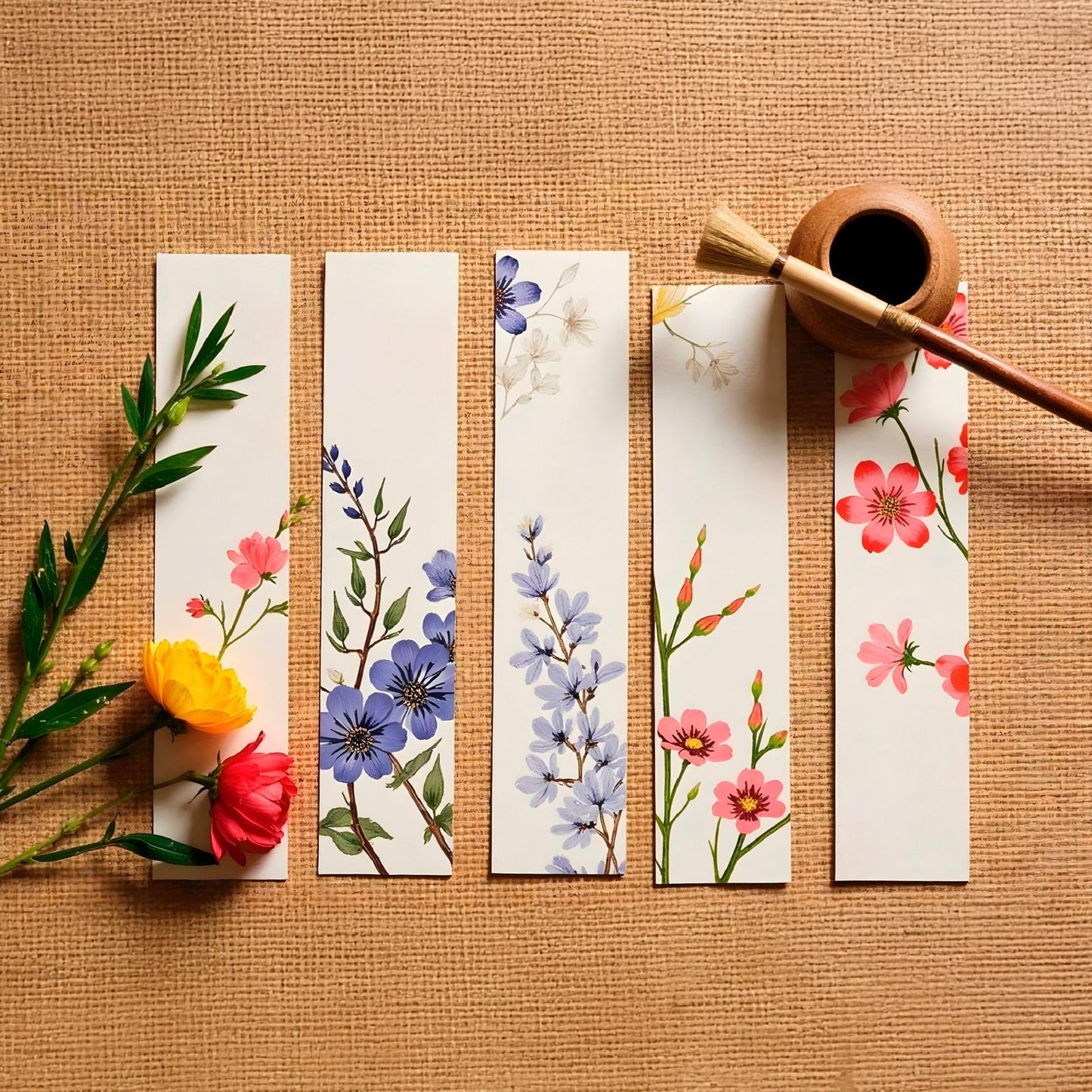 Watercolor Bookmarks – 250 GSM Artistic Collection ( Set of 2)