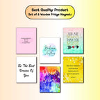 Motivational Quote Fridge Magnets – Set of 6