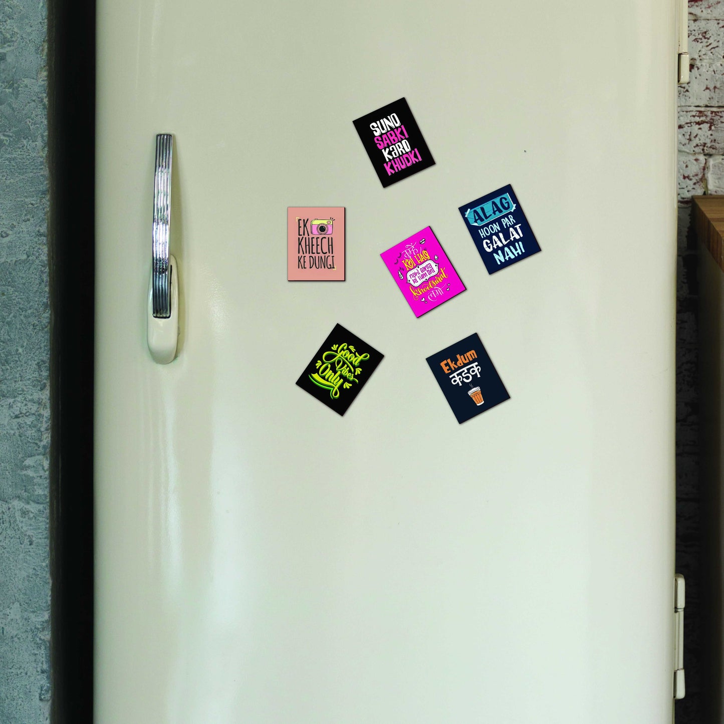 Quote Fridge Magnets Set of 6-Hindi Quotes