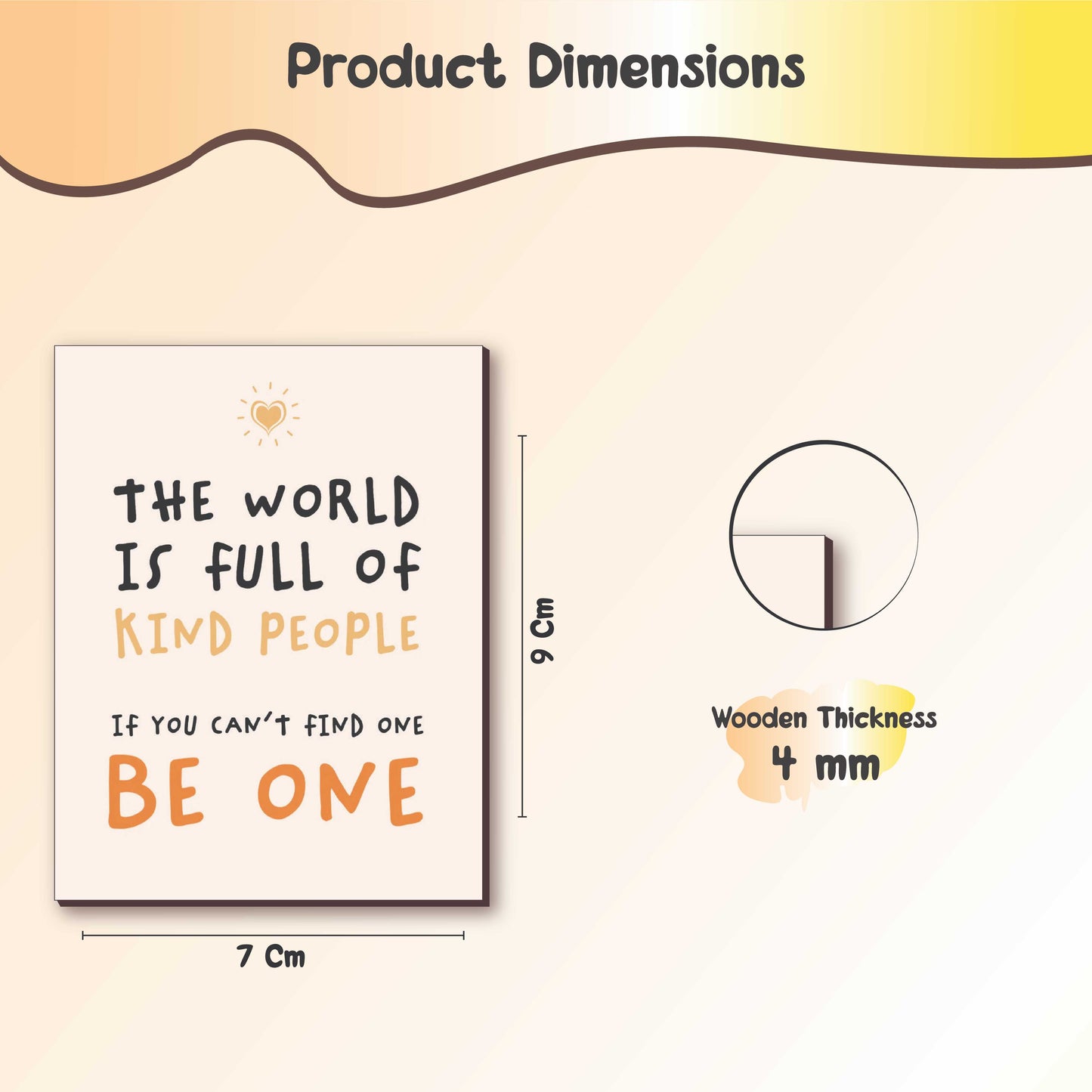 Motivational Quote Wooden Fridge Magnets – Set of 6