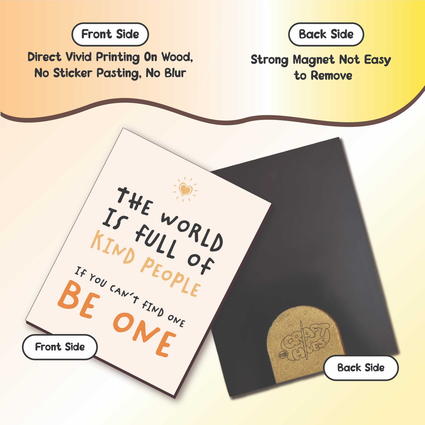 Motivational Quote Wooden Fridge Magnets – Set of 6