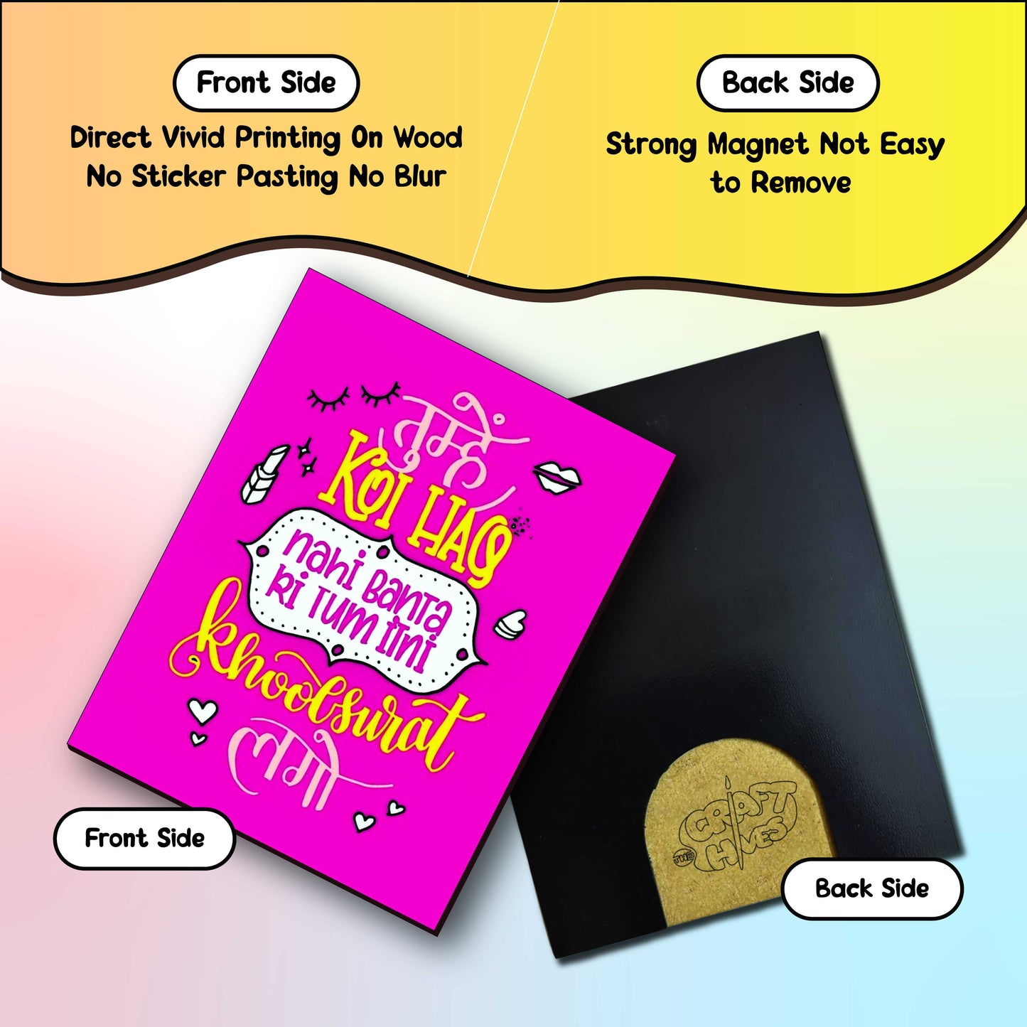 Quote Fridge Magnets Set of 6-Hindi Quotes