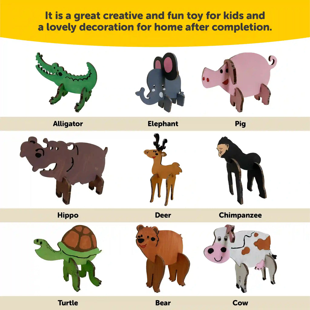 DIY 3D Animal Art and Craft 4+ Years - The Crafthives