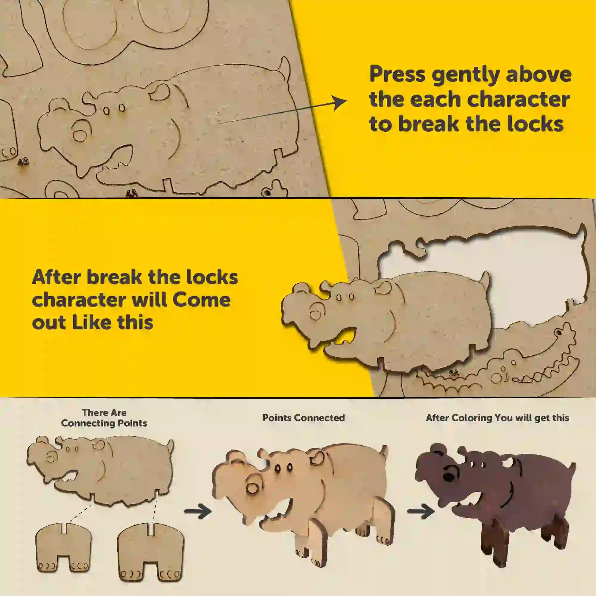 DIY 3D Animal Art and Craft 4+ Years - The Crafthives