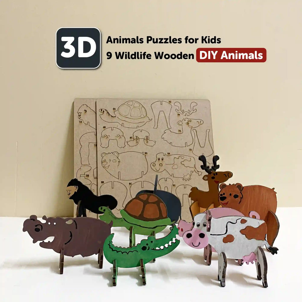 DIY 3D Animal Art and Craft 4+ Years - The Crafthives
