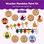Mandala Tea Coasters Art and Craft Kit 6+ Years- Beginner - The Crafthives