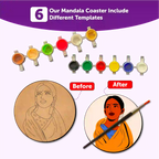 Mandala Tea Coasters Art and Craft Kit 6+ Years- Beginner - The Crafthives