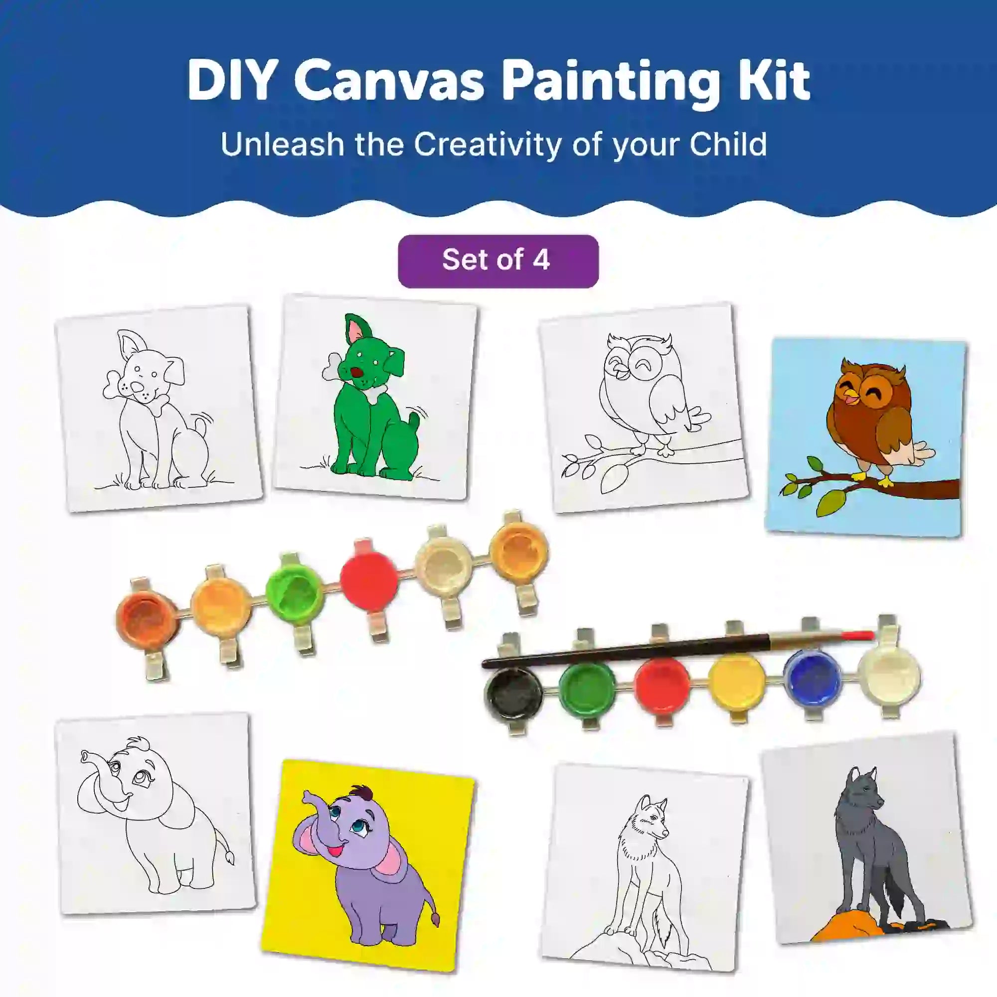 Canvas Craft Art Paint Kit for Beginner 6+ Years - The Crafthives