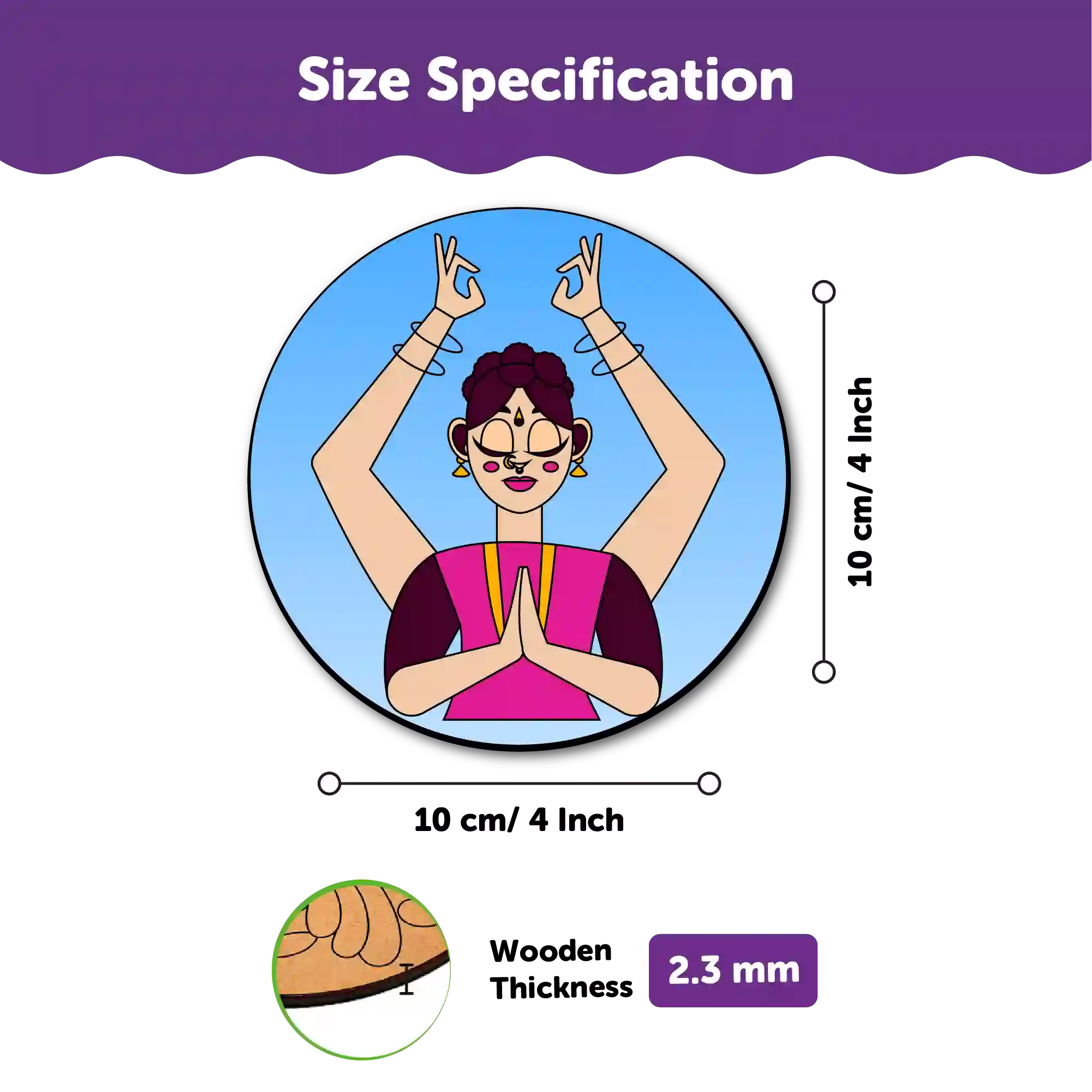 Mandala Tea Coasters Art and Craft Kit 6+ Years- Beginner - The Crafthives