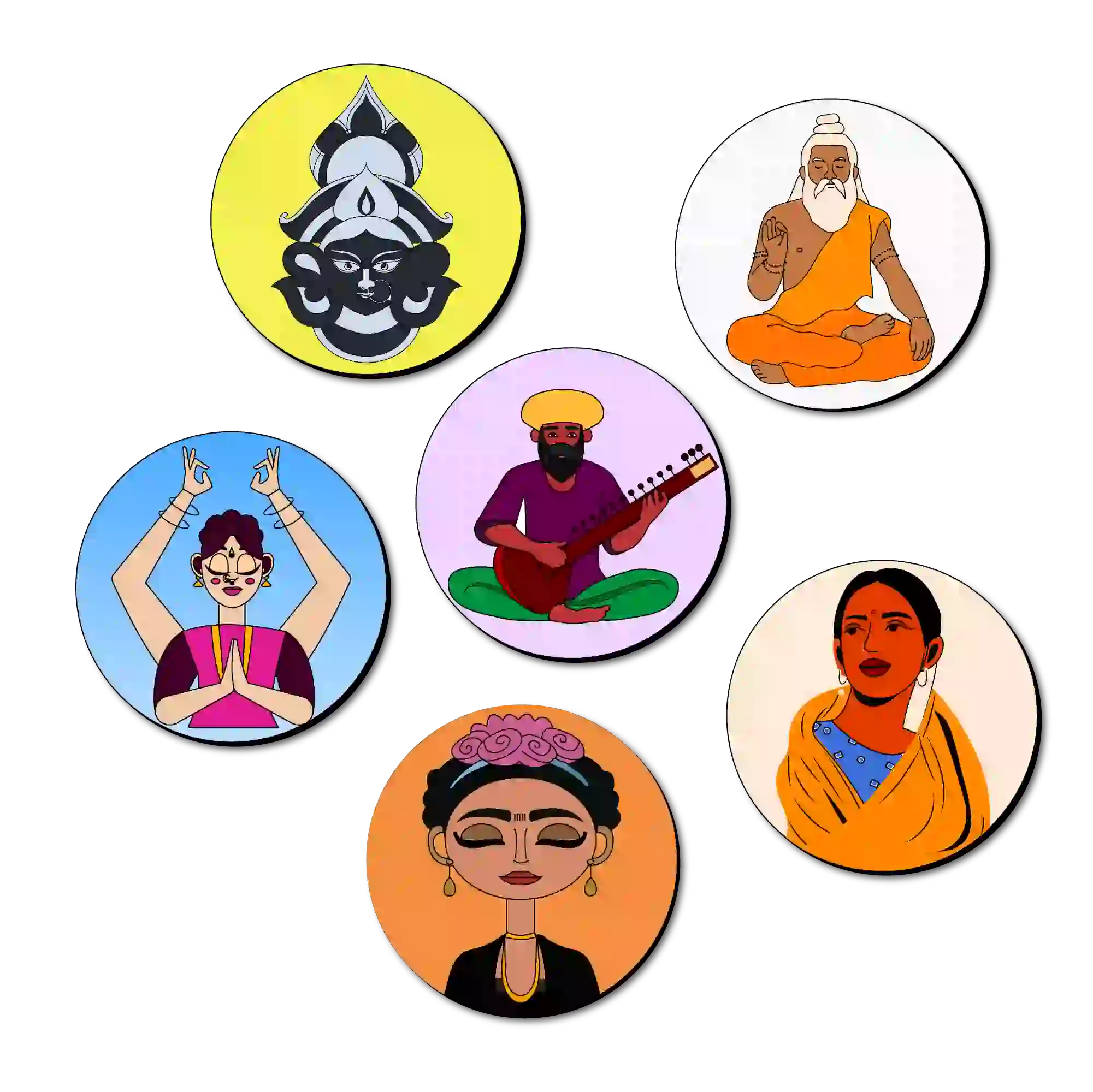 Mandala Tea Coasters Art and Craft Kit 6+ Years- Beginner - The Crafthives