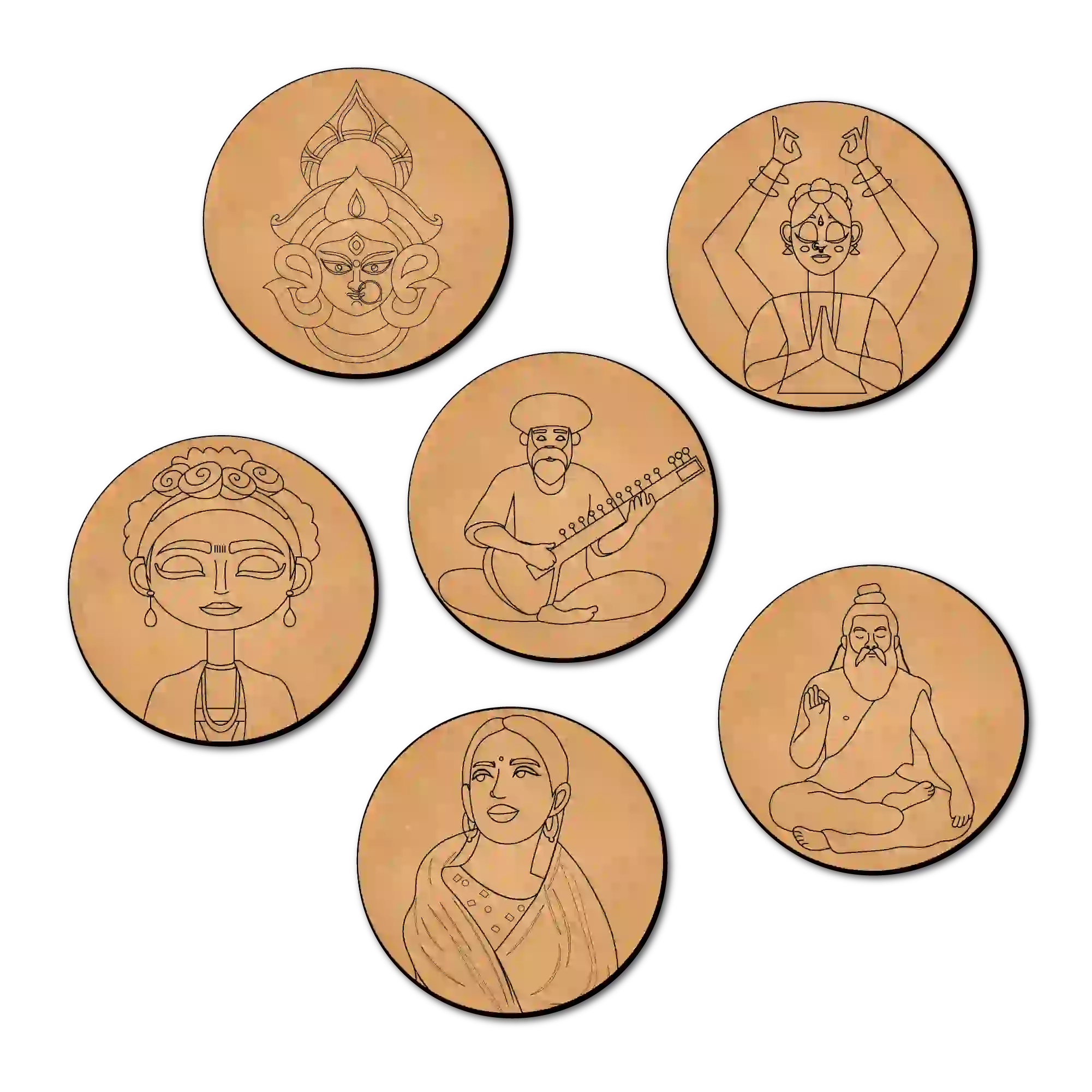 Mandala Tea Coasters Art and Craft Kit 6+ Years- Beginner - The Crafthives