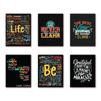 Inspirational Wooden Fridge Magnets – Set of 6 Motivational Quote Designs