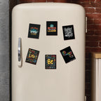 Inspirational Wooden Fridge Magnets – Set of 6 Motivational Quote Designs