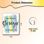 Motivational Wooden Fridge Magnets – Set of 6 | Positive Quotes & Colorful Designs | Home & Office Decor